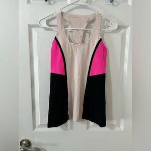 Lululemon color block racerback tank top